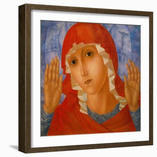 The Mother of God: 'The Tenderness of Cruel Hearts', C. 1912-Kosjma Ssergej Petroff-Wodkin-Framed Giclee Print