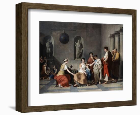 The Mother of the Gracchi, C1780-Joseph Benoit Suvee-Framed Giclee Print