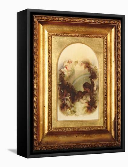 The Mother's Blessing (W/C)-Robert Huskisson-Framed Stretched Canvas