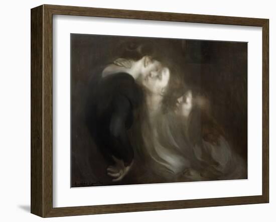 The Motherly Kiss, Late 1890s-Eugene Carriere-Framed Giclee Print