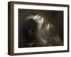 The Motherly Kiss, Late 1890s-Eugene Carriere-Framed Giclee Print