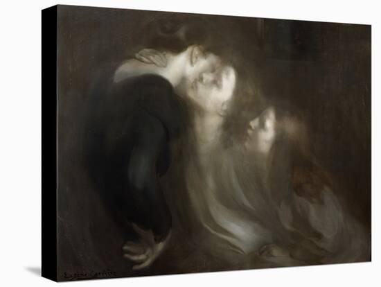 The Motherly Kiss, Late 1890s-Eugene Carriere-Stretched Canvas