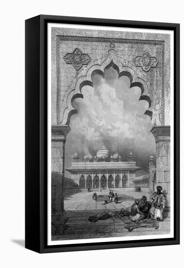 The Moti Musjid or Pearl Mosque, Agra, Hindustan-Finden-Framed Stretched Canvas