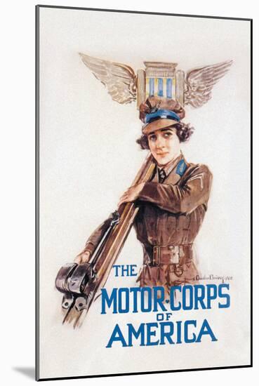 The Motor-Corps of America-Howard Chandler Christy-Mounted Art Print