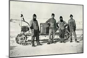 'The Motor Party (Left to right - Lashly, B.C. Day, Lieut. Evans, Hooper)', October 1911, (1913)-Herbert Ponting-Mounted Photographic Print