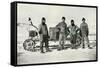 'The Motor Party (Left to right - Lashly, B.C. Day, Lieut. Evans, Hooper)', October 1911, (1913)-Herbert Ponting-Framed Stretched Canvas