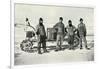 'The Motor Party (Left to right - Lashly, B.C. Day, Lieut. Evans, Hooper)', October 1911, (1913)-Herbert Ponting-Framed Photographic Print