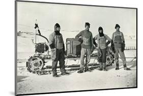 'The Motor Party (Left to right - Lashly, B.C. Day, Lieut. Evans, Hooper)', October 1911, (1913)-Herbert Ponting-Mounted Photographic Print