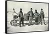 'The Motor Party (Left to right - Lashly, B.C. Day, Lieut. Evans, Hooper)', October 1911, (1913)-Herbert Ponting-Framed Stretched Canvas