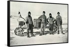 'The Motor Party (Left to right - Lashly, B.C. Day, Lieut. Evans, Hooper)', October 1911, (1913)-Herbert Ponting-Framed Stretched Canvas