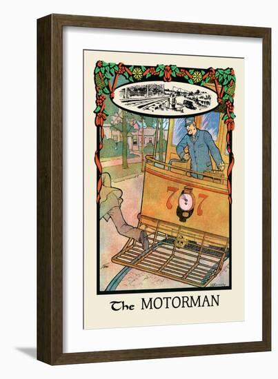 The Motorman-H.o. Kennedy-Framed Art Print