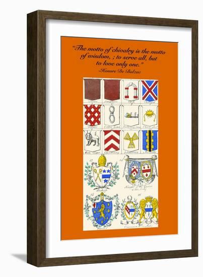 The Motto of Chivalry Is the Motto of Wisdom to Serve All, But to Love Only One-Hugh Clark-Framed Art Print