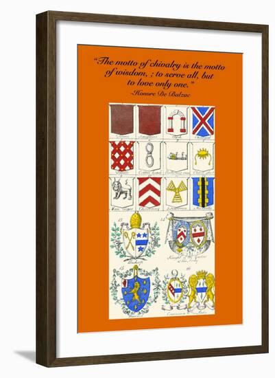 The Motto of Chivalry Is the Motto of Wisdom to Serve All, But to Love Only One-Hugh Clark-Framed Art Print