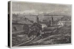 The Mottram Viaduct on the Manchester, Sheffield, and Lincolnshire Railway-Richard Principal Leitch-Stretched Canvas