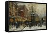 The Moulin Rouge, Paris-Eugene Galien-Laloue-Framed Stretched Canvas