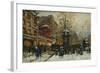 The Moulin Rouge, Paris-Eugene Galien-Laloue-Framed Giclee Print