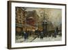 The Moulin Rouge, Paris-Eugene Galien-Laloue-Framed Giclee Print