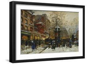 The Moulin Rouge, Paris-Eugene Galien-Laloue-Framed Giclee Print