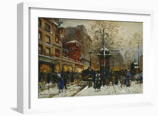 The Moulin Rouge, Paris-Eugene Galien-Laloue-Framed Giclee Print