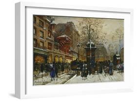 The Moulin Rouge, Paris-Eugene Galien-Laloue-Framed Giclee Print