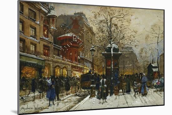 The Moulin Rouge, Paris-Eugene Galien-Laloue-Mounted Giclee Print