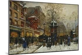 The Moulin Rouge, Paris-Eugene Galien-Laloue-Mounted Giclee Print