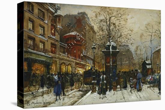 The Moulin Rouge, Paris-Eugene Galien-Laloue-Stretched Canvas