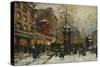 The Moulin Rouge, Paris-Eugene Galien-Laloue-Stretched Canvas