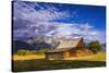 The Moulton Barn on Mormon Row, Grand Teton National Park, Wyoming, USA.-Russ Bishop-Stretched Canvas