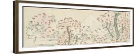 The Mount Fuji with Cherry Trees in Bloom-Katsushika Hokusai-Framed Premium Giclee Print