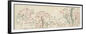 The Mount Fuji with Cherry Trees in Bloom-Katsushika Hokusai-Framed Premium Giclee Print