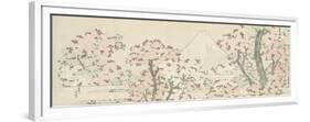 The Mount Fuji with Cherry Trees in Bloom-Katsushika Hokusai-Framed Premium Giclee Print