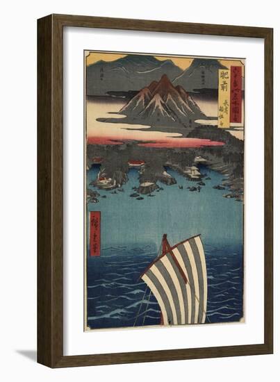 The Mount Inasa in Nagasaki, Hizen Province, May 1856-Utagawa Hiroshige-Framed Giclee Print