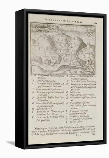 The Mount of Olives, Jerusalem, from 'Itinerarium Hierosolymitanum', by J. Cotovico, 1619-null-Framed Stretched Canvas