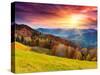 The Mountain Autumn Landscape with Colorful Forest-Creative Travel Projects-Stretched Canvas