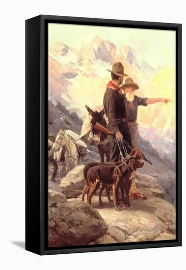 The Mountain Hunt, 1917-Frank Tenney Johnson-Framed Stretched Canvas