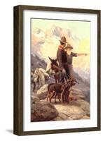 The Mountain Hunt, 1917-Frank Tenney Johnson-Framed Giclee Print