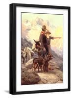 The Mountain Hunt, 1917-Frank Tenney Johnson-Framed Giclee Print