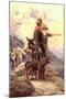 The Mountain Hunt, 1917-Frank Tenney Johnson-Mounted Giclee Print