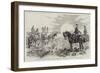 The Mountain Mule Battery, Lately Formed at Aldershot, in Action on Caesar's Camp-Alfred Chantrey Corbould-Framed Giclee Print