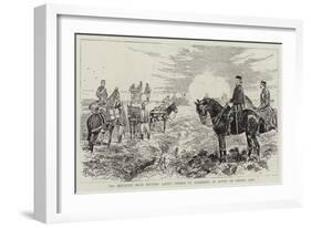 The Mountain Mule Battery, Lately Formed at Aldershot, in Action on Caesar's Camp-Alfred Chantrey Corbould-Framed Giclee Print