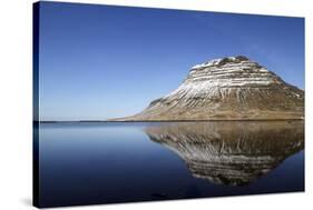 The Mountain of Kirkjufell Reflected in the Waters of Halsvadali, Snaefellsnes Peninsula, Iceland-William Gray-Stretched Canvas