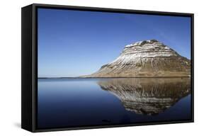 The Mountain of Kirkjufell Reflected in the Waters of Halsvadali, Snaefellsnes Peninsula, Iceland-William Gray-Framed Stretched Canvas
