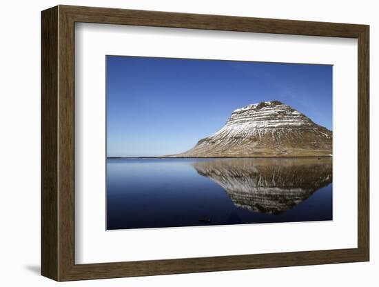 The Mountain of Kirkjufell Reflected in the Waters of Halsvadali, Snaefellsnes Peninsula, Iceland-William Gray-Framed Photographic Print