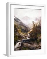 The Mountain of the Holy Cross-Thomas Moran-Framed Giclee Print