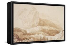 The Mountain of the Roule, Cherbourg-John Sell Cotman-Framed Stretched Canvas