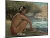 The Mountain Stream, c.1914-Eanger Irving Couse-Mounted Giclee Print