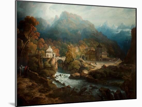 The Mountains of Vietri-Philip Reinagle-Mounted Giclee Print