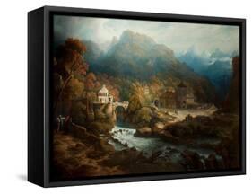 The Mountains of Vietri-Philip Reinagle-Framed Stretched Canvas