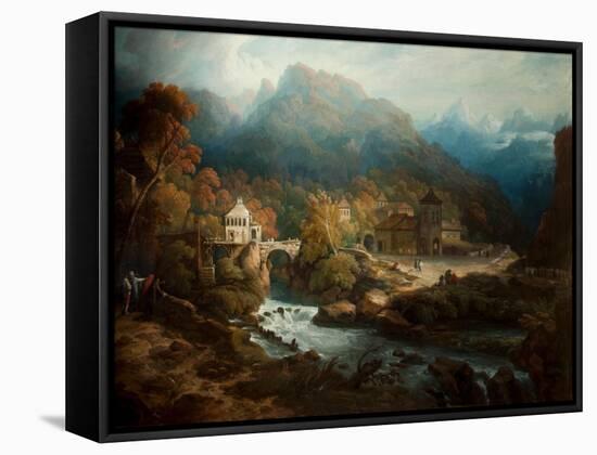 The Mountains of Vietri-Philip Reinagle-Framed Stretched Canvas